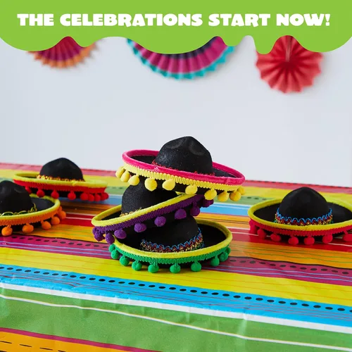 Miniatura 3 de JOYIN - 6 diademas con sombrero de tela para fiesta del Cinco de Mayo, suministros para fiesta, sombreros de fiesta, decoraciones temáticas