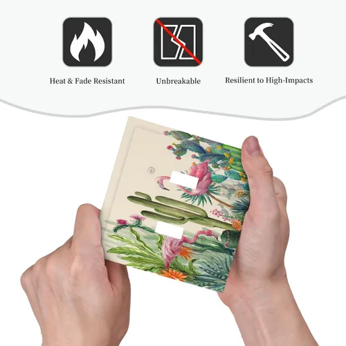 Miniatura 396 de Cubiertas de placa de pared de 3 gang con interruptor de luz de triple palanca, en negro y dorado con esplendor de oro rosa, estampado floral