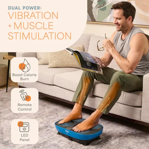 Miniatura 2 de Lifepro Vibration Plate Exercise Machine Models with EMS, LED or Auto Start Features — Oscillation Shake Board with Remote & Non-Slip Surface