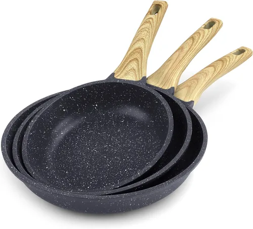 Miniatura 17 de GiPP Sartén antiadherente de cerámica - sartén de 10 pulgadas saludable, antiadherente, no tóxica, compatible con inducción, sartén de tortilla, Gris
