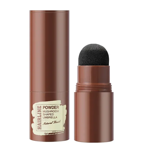 Polvo en barra de línea capilar – Polvo de sombra de línea capilar oculta instantáneamente la pérdida de cabello, polvo de retoque de raíces Negro