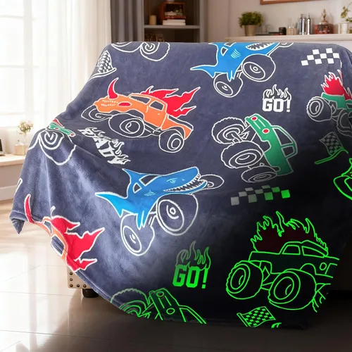 Miniatura 7 de COMFAR Manta de tractor para niños, manta de construcción para niños, manta de automóvil para niños, mantas para niños, manta para niños pequeños