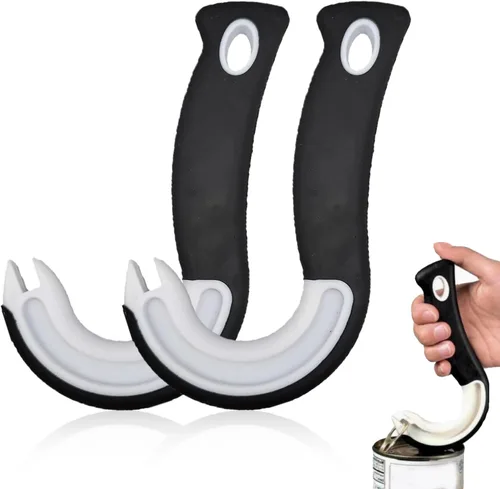 Miniatura 10 de Abrelatas de anillo fácil de abrir, extractor de pestañas superiores, herramienta simple para pestañas de soda, levantador de tapa, lata, ideal