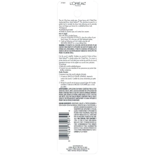 Miniatura 2 de L'Oreal Paris - Maquillaje para cejas Stylist Definer, Lápiz impermeable para cejas, Lápiz mecánico ultra fino, dibuja pequeños pelos de cejas