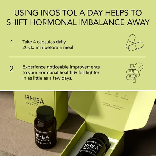 Miniatura 7 de Rhea Myo-Inositol y D-Chiro Inositol Suplemento para Mujeres Suplementos de fertilidad para el equilibrio hormonal y apoyo a la salud ovárica
