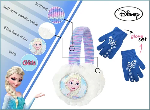 Miniatura 2 de Disney - Juego de orejeras y guantes de Elsa de Frozen 4015 azul