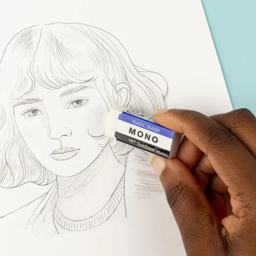Miniatura 4 de Tombow 57321 Borrador MONO, blanco, pequeño, paquete de 5. Elimina limpiamente las marcas sin dañar el papel