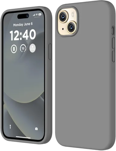 Miniatura 16 de Compatible con iPhone 15, funda de silicona líquida, funda protectora de cuerpo completo a prueba de golpes [forro de microfibra suave], funda Azul