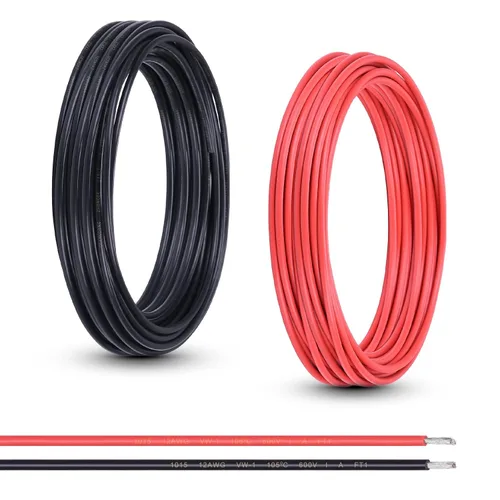 Miniatura 7 de Cable eléctrico de 10 AWG, cable de cobre estañado rojo y negro para audio de automóvil, automóvil, remolque, marina, luz LED