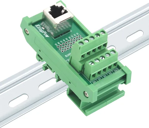 Miniatura 6 de Tablero de ruptura de distribución del conector Ethernet del soporte del carril del estruendo RJ45 8P8C, conector vertical unidireccional del bloque