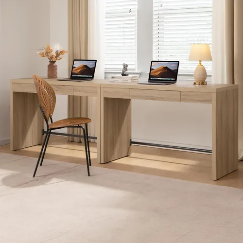 Miniatura 7 de SICOTAS Mesa de Escritorio para Computadora - Mesa de Estudio de Madera de 47 Pulgadas para Dormitorio, Escritorio de Oficina Estilo Granja