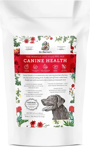 Dr. Harvey's Canine Health Miracle Dog Food, mezcla de base deshidratada de grado humano para perros con granos enteros orgánicos y verduras (tamaño