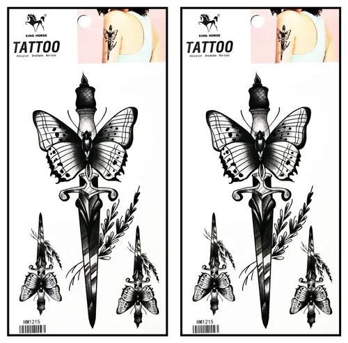 Miniatura 3 de Tatuajes 2 hojas de fantasía ángel águila pájaro alas temporales tatuajes adhesivos falsos cuerpo brazo pecho hombro tatuajes para adolescentes, 32.