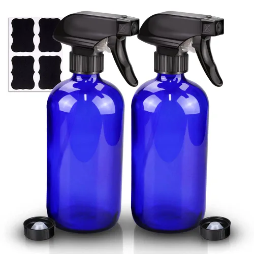 Miniatura 9 de Botellas de spray de vidrio ámbar Wedama, botellas de spray de vidrio de 16 oz para soluciones de limpieza y aceites esenciales, botella de spray