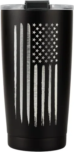 Miniatura 14 de Military Gift Shop Vaso de 20 onzas del ejército estadounidense, taza de café de acero aislado de doble pared con tapa y vaso de 20 onzas