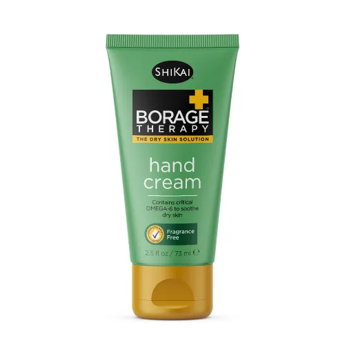 ShiKai Crema de manos Borage Therapy (2.5 onzas) | Hidratante sin fragancia para manos y cuerpo | Loción de alivio rápido para piel seca | Con avena
