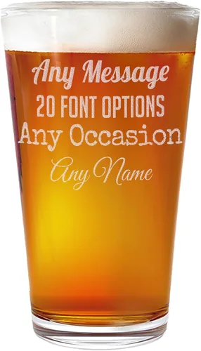 Miniatura 20 de Vaso de cerveza grabado personalizado de 16 onzas, regalos de Navidad grabados personalizados para hombres, regalos de cumpleaños para papá, regalos