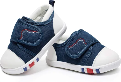 HLMBB Zapatos de caminar para bebés, niñas y niños pequeños de 9, 12, 18, 24 meses, para niños y niñas, con suela de goma dura de malla transpirable