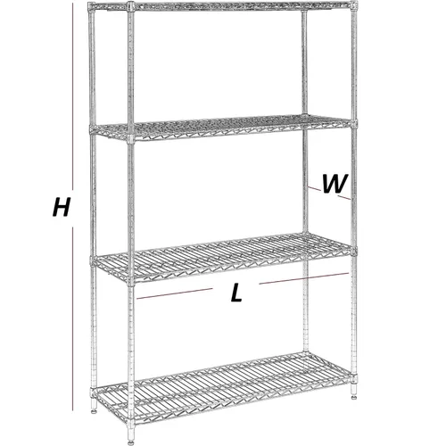 Miniatura 6 de Nexel Estantería de alambre ajustable, 4 niveles, estante de almacenamiento comercial con certificación NSF, 18 x 30 x 63 pulgadas, epoxi negro
