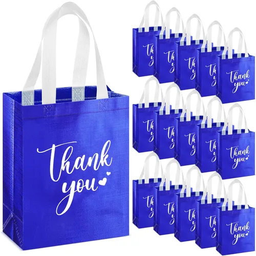 Miniatura 28 de Sweetude 30 Bolsas de Regalo de Agradecimiento con Asas a Granel Bolsa de Dulces Reutilizable No Tejida Plegable Bolso de Mano para Regalos