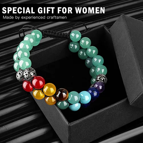 Miniatura 7 de Pulsera de triple protección, ojo de tigre malvado de ojo y obsidiana negra de 0.315 in, pulsera curativa para hombres y mujeres, pulsera curativa