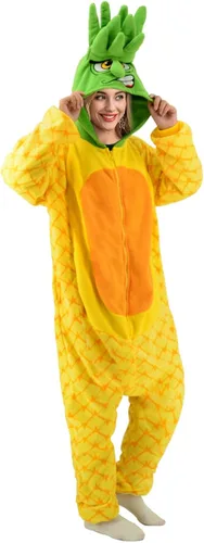 Miniatura 3 de vavalad Disfraces de piña para adultos, pijamas de una pieza, piña, fruta y piña, regalos para mujeres y hombres