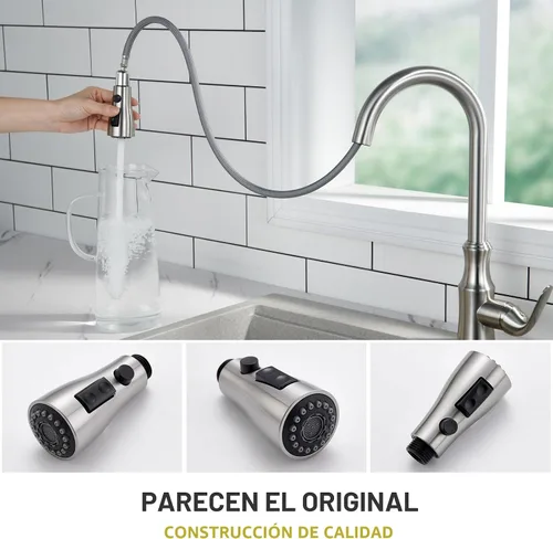Miniatura 8 de Reemplazo de cabezal de llave de cocina Angle Simple, conector macho de rosca de G 1/2 o 13/16 pulgadas, probado según NSF/ANSI/CAN 61 y 372, Níquel
