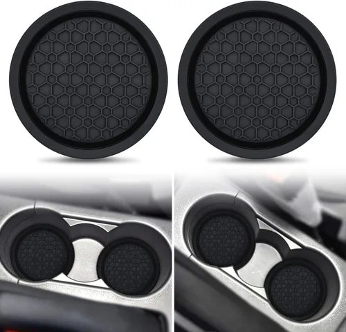 Miniatura 10 de Auprite Posavasos para automóvil, paquete de 2 posavasos universales de 2.77 pulgadas, antideslizantes, antipolvo, adecuados para la mayoría
