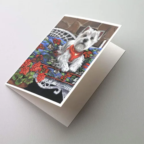 Miniatura 150 de Caroline's Treasures PPP3013GCA7P - Tarjetas de felicitación y sobres para mascotas de Basset Hound Teacher, paquete de 8 tarjetas en blanco