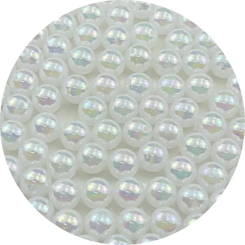 Miniatura 68 de 2000 cuentas redondas acrílicas de 0.157 pulgadas (0.157 in), cuentas espaciadoras de colores AB con agujero para bricolaje, pulseras, collares