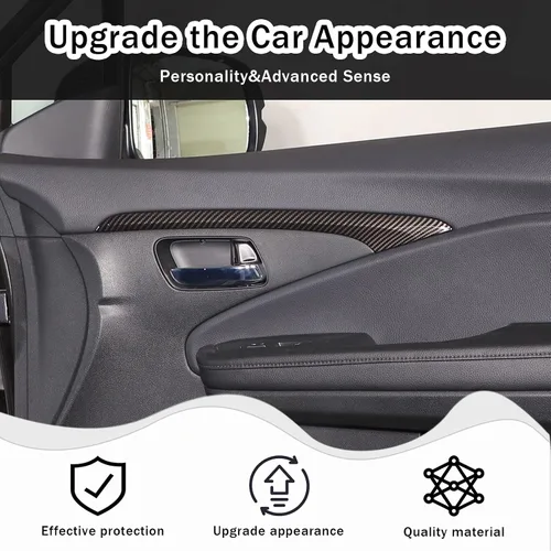 Miniatura 2 de 2 piezas de tira decorativa interior para puerta delantera para Honda Pilot 2016 2017 2018 2019 2020 2021 2022, protector de pegatina para panel