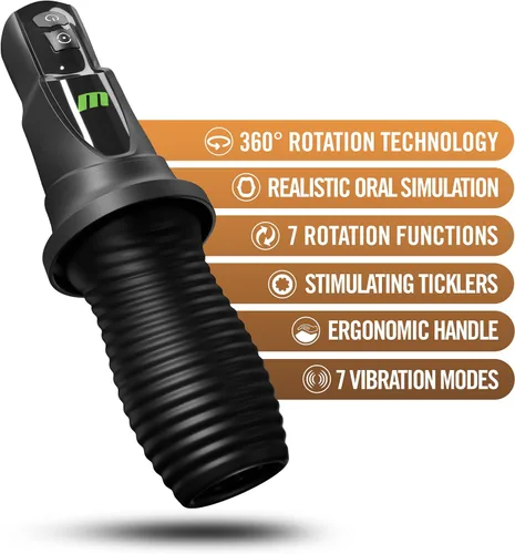 Miniatura 2 de Blush M - Masturbador giratorio de 10 pulgadas para hombres, 3ª base de 360 ° real como sensación de succión oral ~ movimiento de mamada inversa