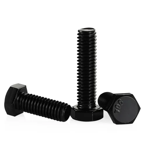 Tornillos hexagonales de cabeza hexagonal de 1/4-20 x 1, acabado negro 18-8, rosca gruesa UNC totalmente roscada, 20 unidades