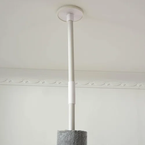 Miniatura 8 de PawHut Árbol para gatos de 85.5 pulgadas, altura ajustable, del suelo al techo, centro de actividades de escalada de 4 niveles, juguete para gatos