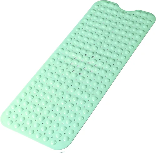 Miniatura 7 de Tapetes para bañera y ducha, tapete de baño antideslizante de 28 x 15 pulgadas, tapete para bañera lavable a máquina con ventosas y orificios