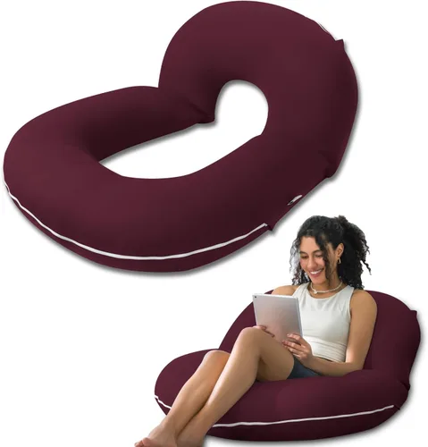 INSEN Almohada de lectura para sentarse en la cama para adultos, almohada de espalda para sentarse en la cama, uso para relajarse y jugar, adecuada