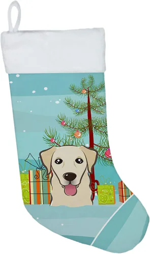 Miniatura 57 de Caroline's Treasures BB1590CS Árbol de Navidad y Alaskan Malamute Calcetines de Navidad para colgar en la chimenea, decoración de fiesta de Navidad