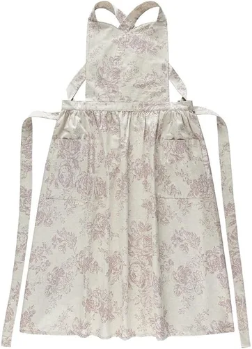 Miniatura 11 de Delantal de Cocina para Adultos Floral de Algodón Impermeable Ajustable Delantal de Cocina de Horneado Jardín Chef con Bolsillo