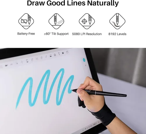 Miniatura 2 de HUION Lápiz digital sin batería PW517 para Kamvas 13, Kamvas Pro 24 (4K) y más
