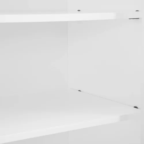 Miniatura 15 de Crosley Furniture Shoreline Coastal - Armario de almacenamiento para despensa con estantes, cocina, comedor o lavandería, color blanco