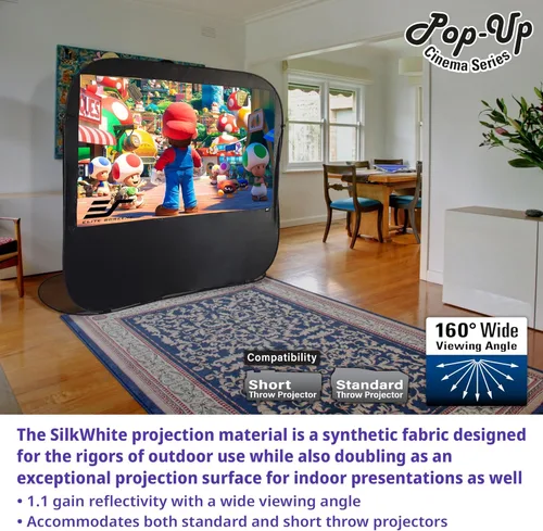 Miniatura 9 de Elite Screens POP84H. Serie Pop-Up Cinema. Monitor de proyección para interiores y exteriores, de 84 pulgadas, diagonal de 16: 9. Portable.