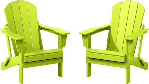 Miniatura 41 de WestinTrends Malibu HDPE - Silla plegable Adirondack de polietileno para exteriores, color negro
