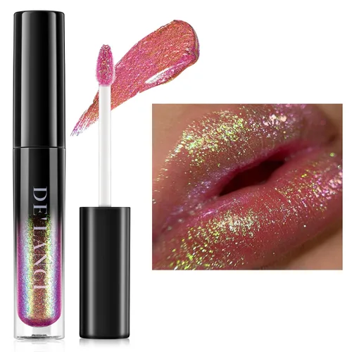 Miniatura 10 de Lápiz labial Chameleon color azul y verde, brillo de labios metálico brillante para mujeres y niñas, regalo de maquillaje de labios, hidratante Azul