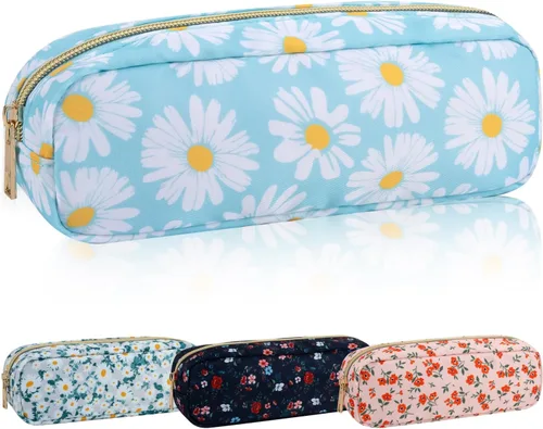 Miniatura 35 de Iqimott Bolsa Grande de Maquillaje de Nylon para Viaje, Bolsa de Cosméticos Preppy Grande Organizadora de Maquillaje de Nylon Bolsa de Artículos