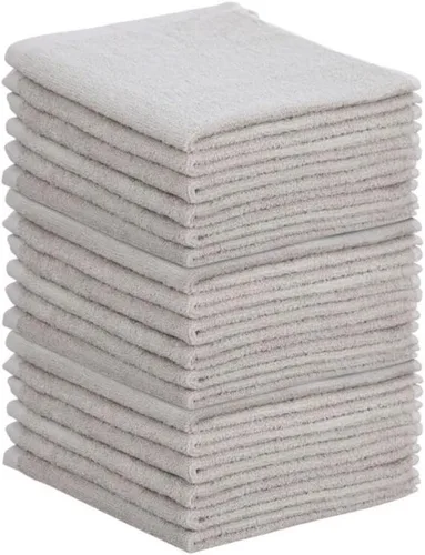 Miniatura 16 de Superio Toallas de rizo de algodón, toallas grises 100% algodón, trapos de limpieza para cuerpo y cara, toallas de spa, multiusos