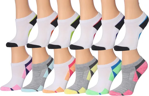 Miniatura 18 de Tipi Toe Women’s 12 Pack Cushioned Low Cut Socks – Breathable, Moisture-Wicking Athletic Comfort for Running & Daily Wear