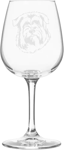 Miniatura 157 de Copa de vino de 12.75 onzas con diseño de perro grabado