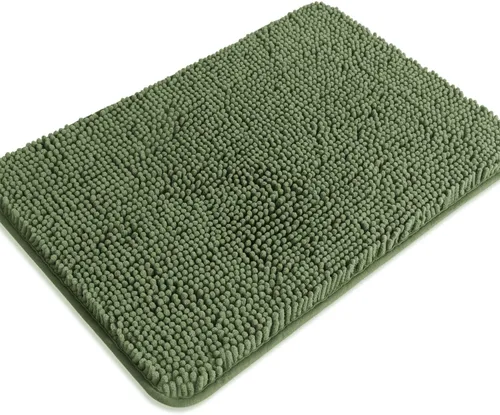 Miniatura 447 de Alfombra de baño pequeña de 12 x 18 pulgadas, lavable y absorbente, antideslizante, alfombra de baño de felpilla gruesa y suave para baño, ducha