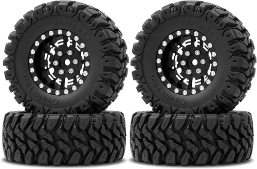 OGRC 1.0 Plus (1.2 pulgadas) Beadlock Ruedas de 0.276 in de desplazamiento negativo llantas SS súper suaves pegajosas para TRX4M SCX24 FCX24 AX24