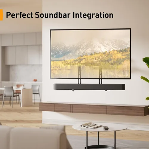 Miniatura 7 de Soporte para barra de sonido Perlegear, soporte para barra de sonido con agujeros/sin agujeros, soportes para barra de sonido debajo